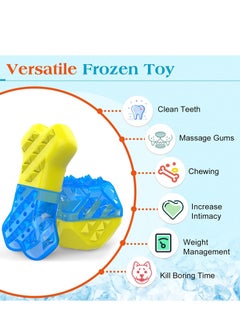 KASTWAVE Pet Teether Cooling Chew Toys, Freezable Teething Toy for Puppies Freeze Interactive Toys in Summer Cooling Frozen Dog Treat Training Tools for Small and Medium Dogs  - Image 2