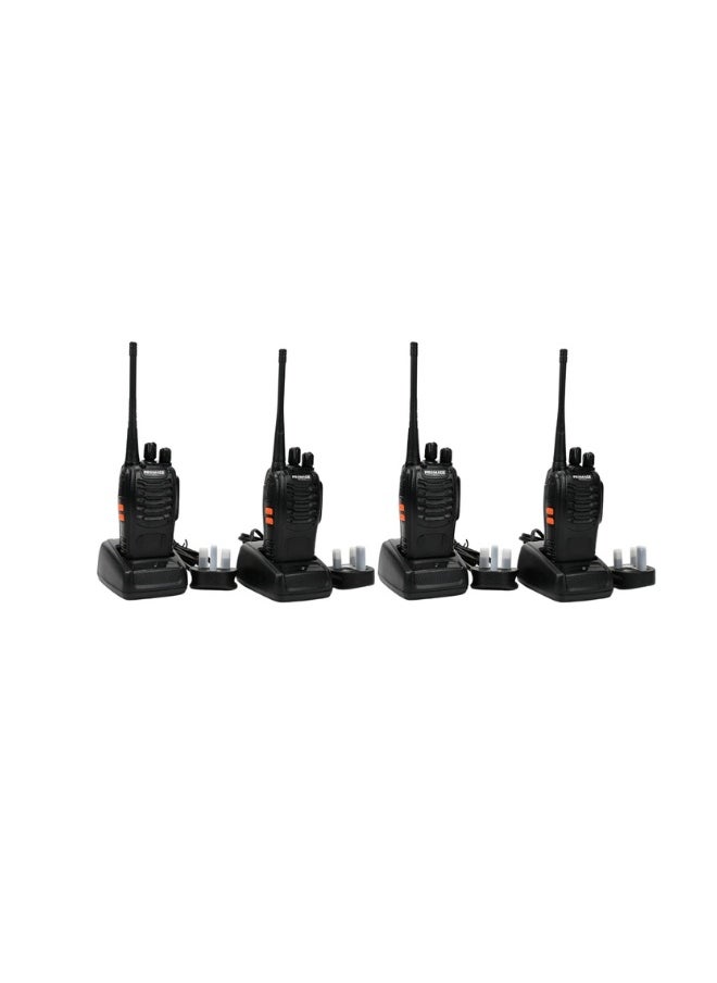 PROMAGE Promage Connect PC-WT-700 Portable Two Way Radio Four Pack, 420-450MHz, 16 Channels, 1500mAh Battery, Emergency Alarm, Flash Light, VOX Function, High Quality and Reliable | PC-WT-700 | 4 Pack  - Image 1