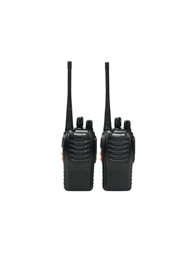 PROMAGE Promage Connect PC-WT-700 Portable Two Way Radio Four Pack, 420-450MHz, 16 Channels, 1500mAh Battery, Emergency Alarm, Flash Light, VOX Function, High Quality and Reliable | PC-WT-700 | 4 Pack  - Image 4