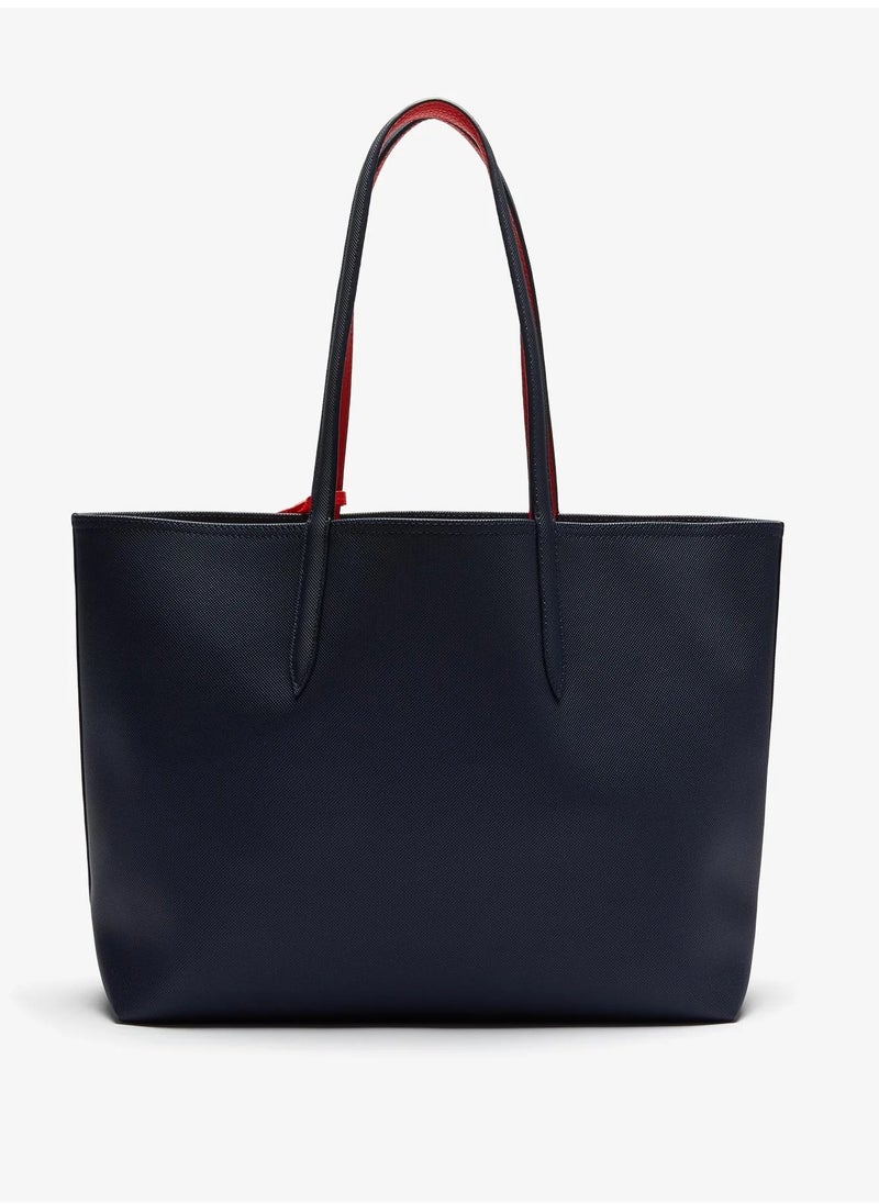 LACOSTE Lacoste Women's Double sided Two tone Large Capacity Handbag, Fashionable Multi functional, Black/Red  - Image 3