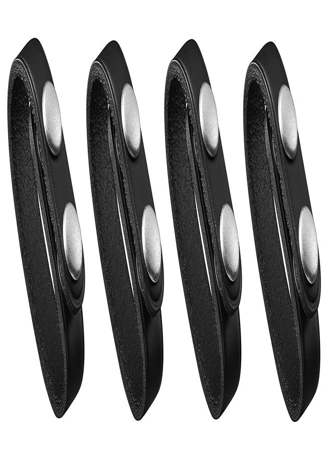 Perfect Fit Shield Wallets 3/4 Inch Duty Belt Keeper for belts up to 2.25 inches wide Leather with Chrome Snap (4 Pack) - Image 3