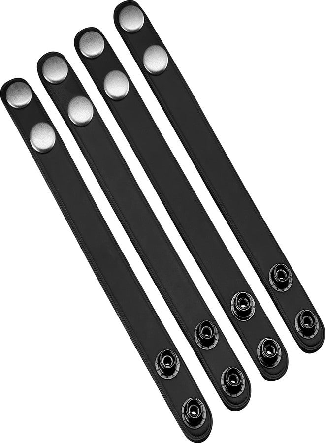 Perfect Fit Shield Wallets 3/4 Inch Duty Belt Keeper for belts up to 2.25 inches wide Leather with Chrome Snap (4 Pack) - Image 1