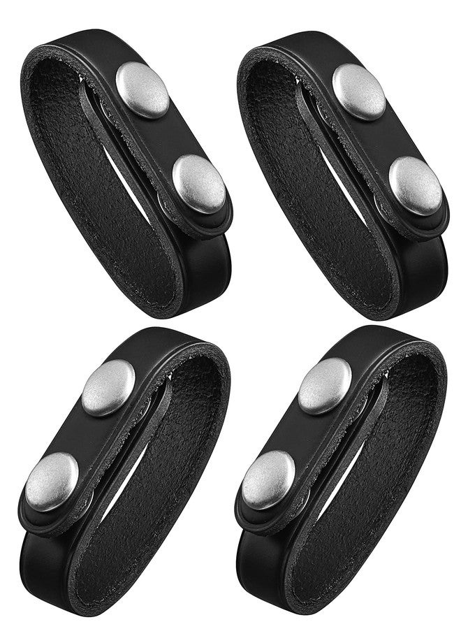Perfect Fit Shield Wallets 3/4 Inch Duty Belt Keeper for belts up to 2.25 inches wide Leather with Chrome Snap (4 Pack) - Image 5