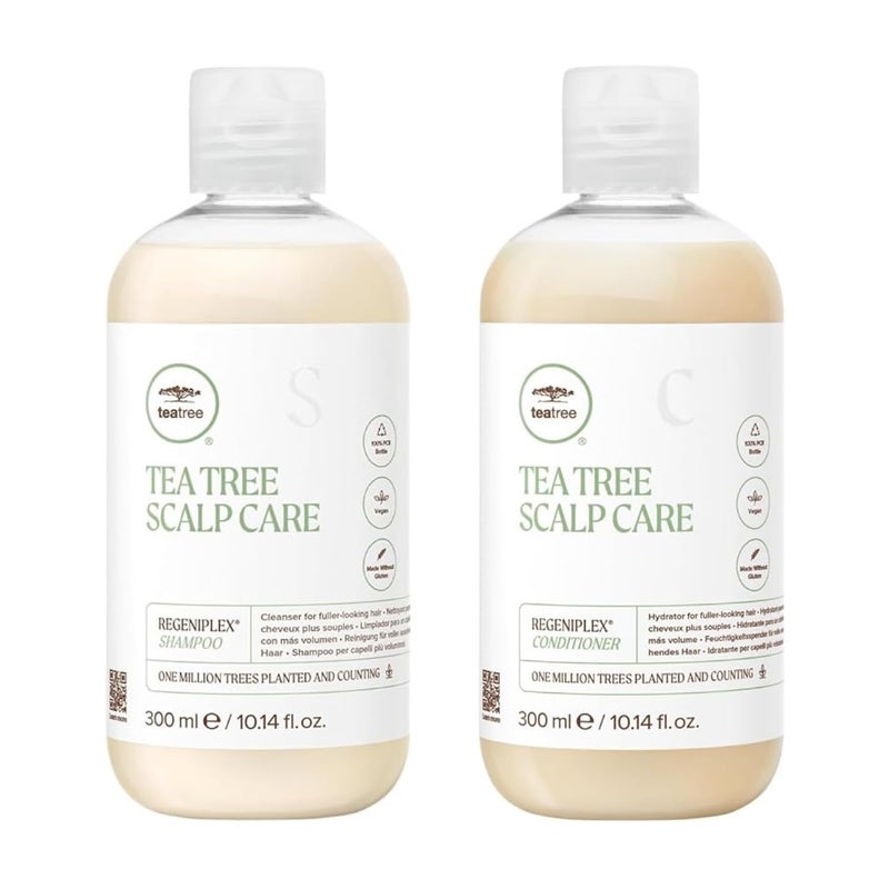 Tea Tree Scalp Care Holiday Gift Set, Shampoo + Conditioner, For Fine + Thinning Hair - Image 1