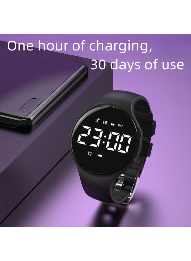 WAOKN Led Digital Pedometer Watch , Digital Steps Tracker , Non-Bluetooth, Vibrating Alarm Clock, Stopwatch,Digital Pedometer watch,with Calories/Stopwatch, Great Gift for Children Teens Girls Boys Women - Image 2