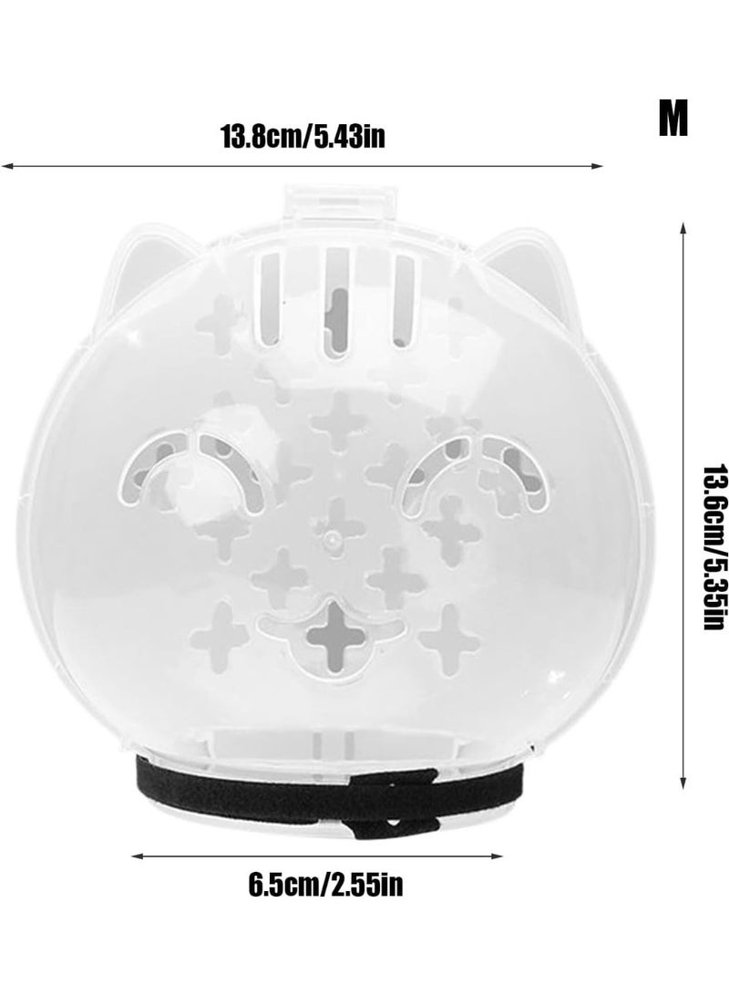 A.M Cat Muzzle - Cat Muzzle and Boots for Nail Trimming | Breathable Pet Headgear for Shaving Bathing Washing Trimming Veterinary Visits - Image 5