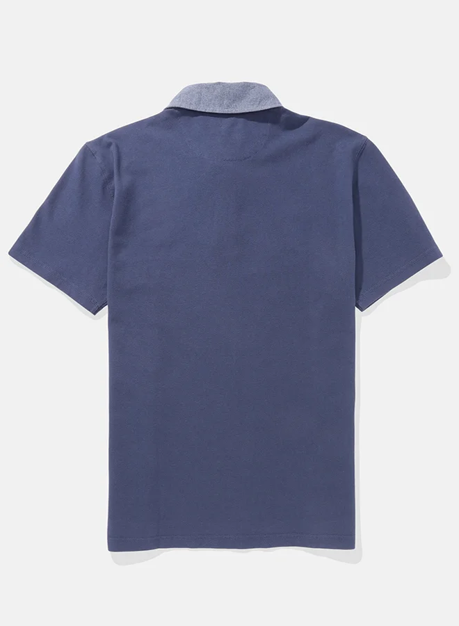 American Eagle Embroidered Logo Half Sleeve Polo Shirt