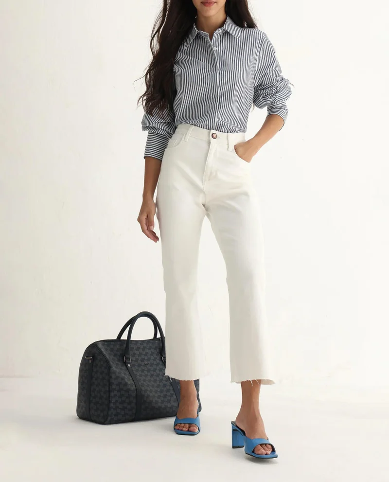 ريريزم Women's Crop Flared Jeans
