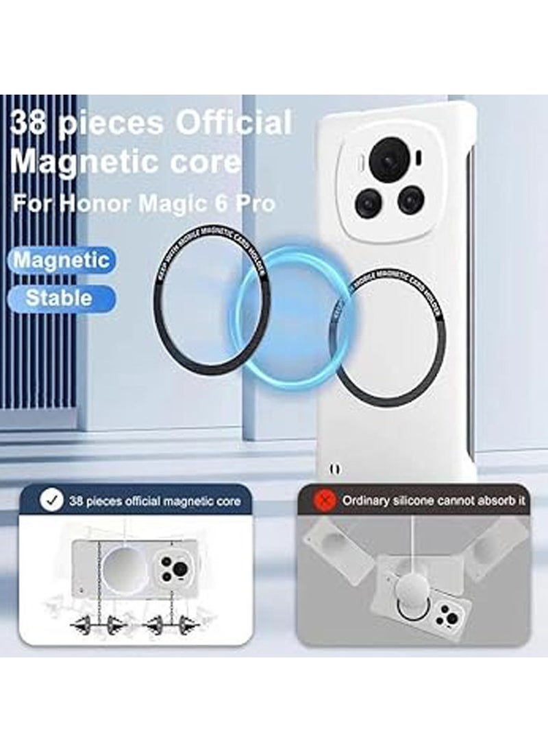 Generic Magnetic Frameless Case Compatible with Honor Magic 6 Pro 5G Matte Hard PC Wireless Charging Cover For Magic 6 Pro Fundas  - Image 3
