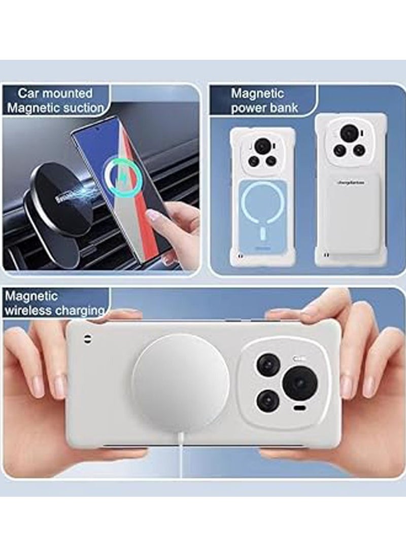 Generic Magnetic Frameless Case Compatible with Honor Magic 6 Pro 5G Matte Hard PC Wireless Charging Cover For Magic 6 Pro Fundas  - Image 2