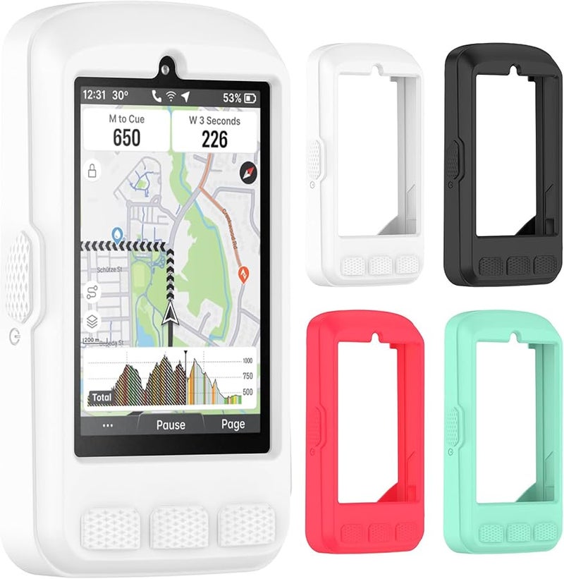 Black Silicone Protective Case Cover for Wahoo ELEMNT Cycling Computer Bike Navigation - Image 1