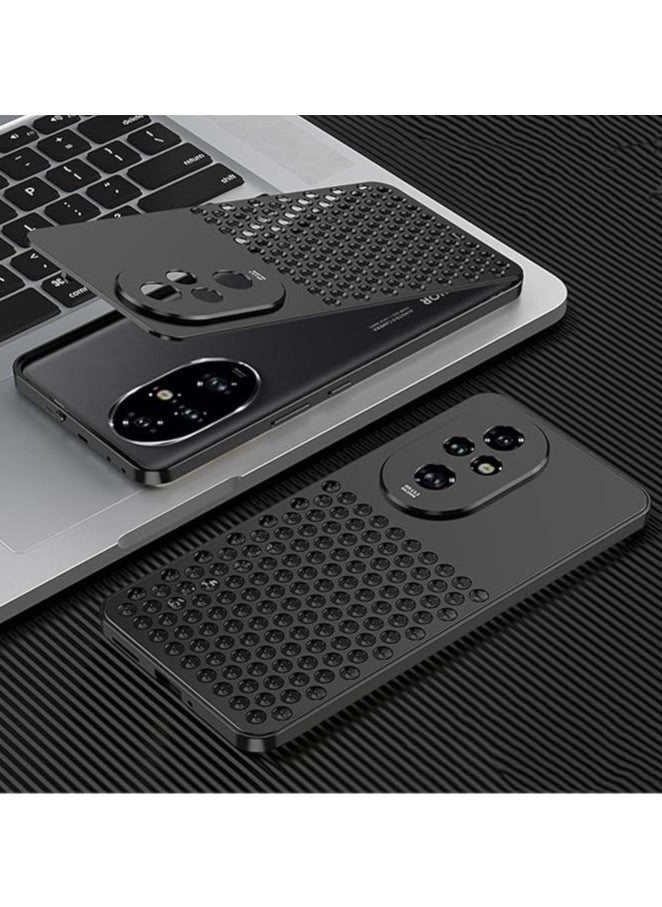 General Compatible with Honor 200 Pro case, with high-quality aluminum heat dissipation Luxury honeycomb metal breathable shockproof and scratch-proof case  - Image 2