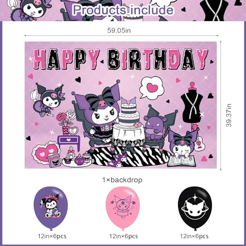 PINUO Anime Birthday Party Backdrop, Birthday Party Decoration,Themed Happy Birthday Banner Shoot Photo Backgrounds Props for Boys and Girls Party 5x3ft - Image 2
