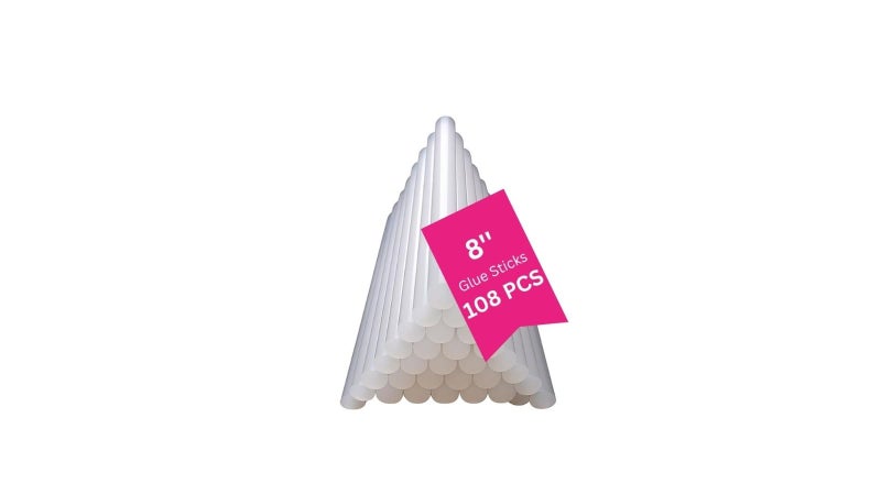 DELIVERYPAX 11mm x 220mm (8.5") Hot Melt Glue Sticks 108 pcs | Transparent Glue Sticks 11mm | Super Strong Adhesive, Low Drip Glue | Hot Glue Gun Refill for Sealing & Repairs - Image 1