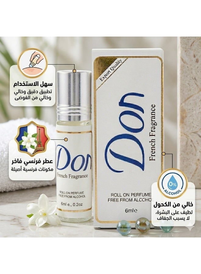 دون عطر رول أون دون فرنش 6 مل خالٍ من الكحول - Image 2