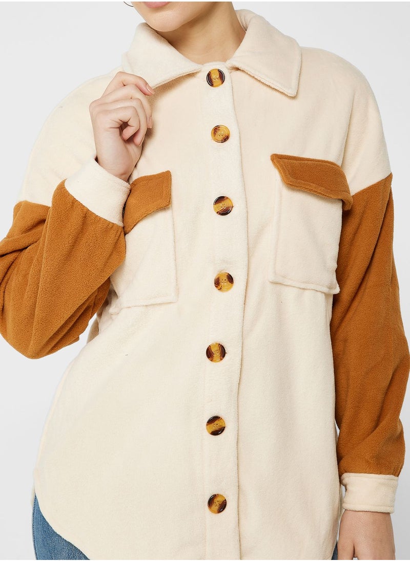 Ginger - Colorblock Detail Shacket - Image 1