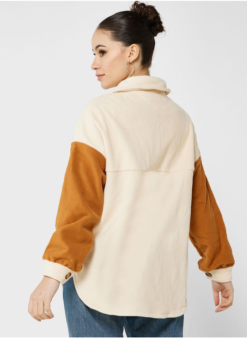 Ginger - Colorblock Detail Shacket - Image 1