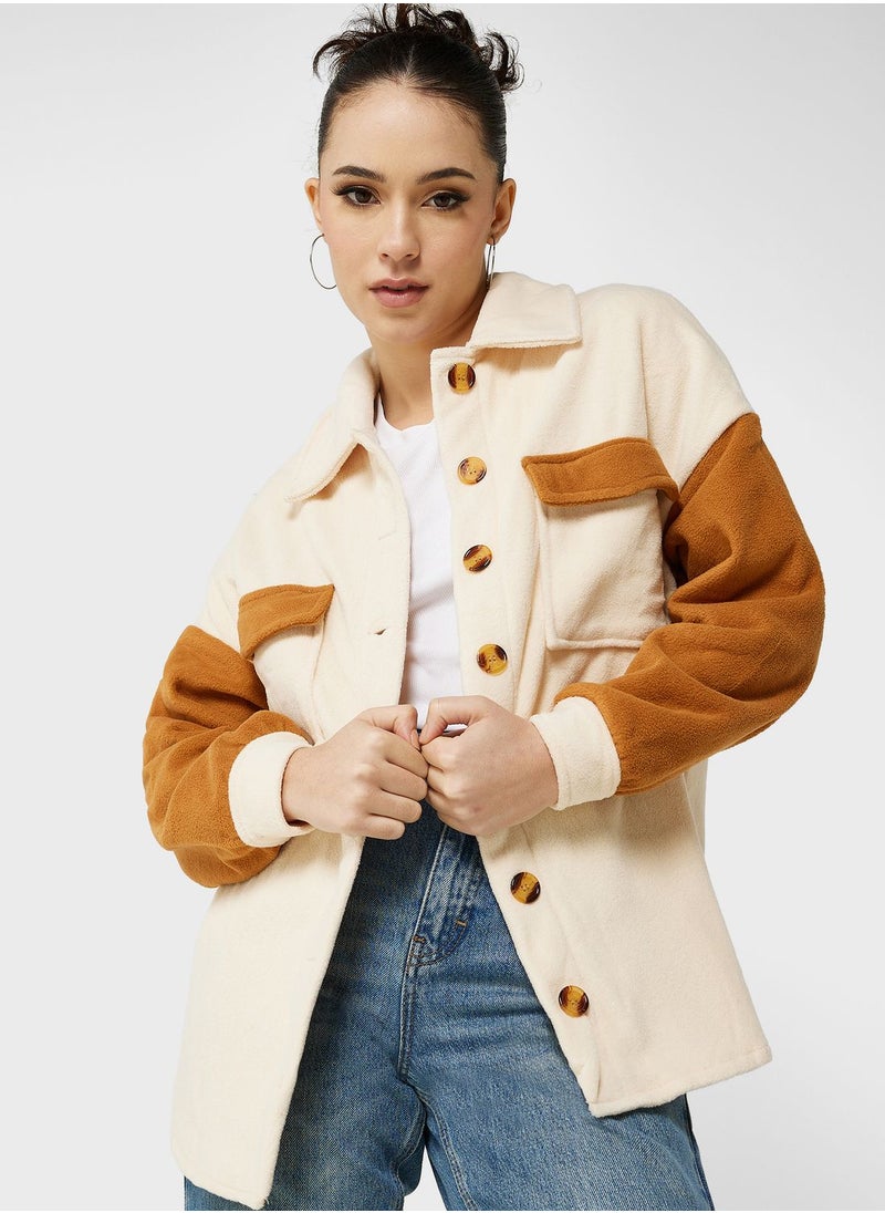 Ginger - Colorblock Detail Shacket - Image 1