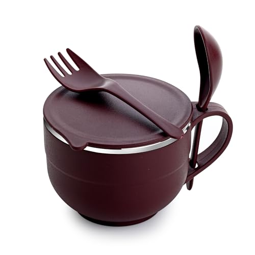 GANESH Stainless Steel Noodle&Soup Bowl with Handle&Spoon,Airtight&Leak Proof Bowl for Pasta,Soup,Rice,Maggie Food Container for Use in Kitchen,School,Office,Travel (Multicolor),500 Milliliter-500 Ml - Image 4