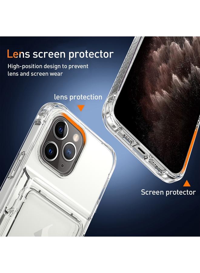 Zaboon Case For iPhone 11 Pro Max Crystal Clear Flip Card Slot Phone Case - Image 2