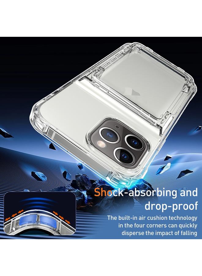 Zaboon Case For iPhone 11 Pro Max Crystal Clear Flip Card Slot Phone Case - Image 3
