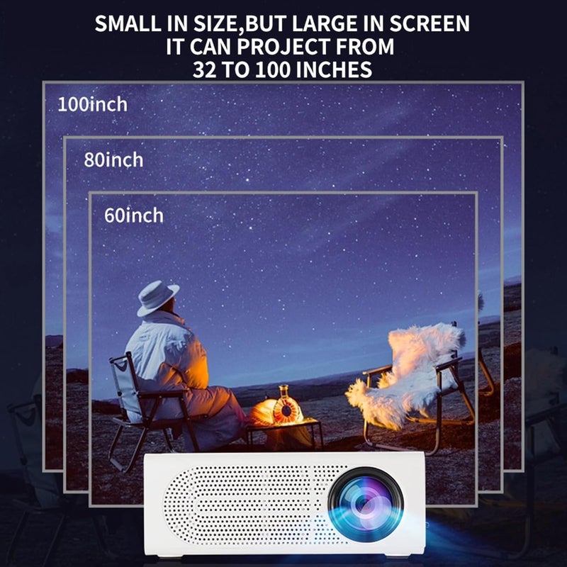 Mini Projector, 1080P HD Portable Projector Movie Video Projector Compatible with HDMI/USB/AV/Memory Card/5V-2A, Wired Phone Same Screen, Apartment Must Haves, Mini Tv, Cool Stuff forfor Women Men - Image 5