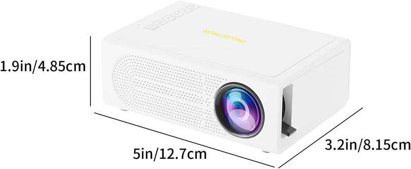 Mini Projector, 1080P HD Portable Projector Movie Video Projector Compatible with HDMI/USB/AV/Memory Card/5V-2A, Wired Phone Same Screen, Apartment Must Haves, Mini Tv, Cool Stuff forfor Women Men - Image 2