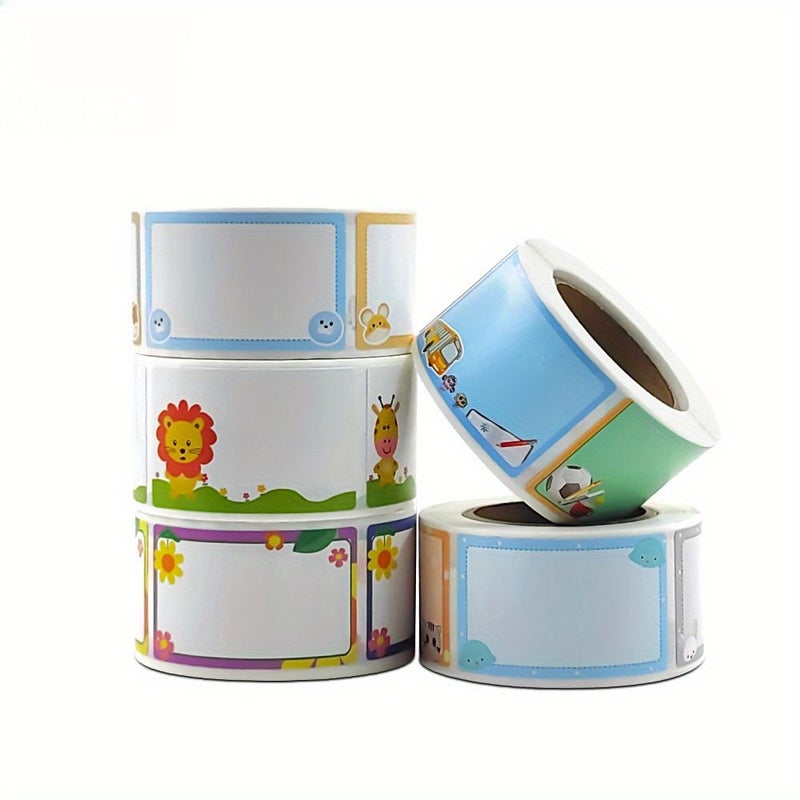 Model A-507 200 Labels Roll Up Handwritten Name Tags Self Adhesive Stickers - Image 1