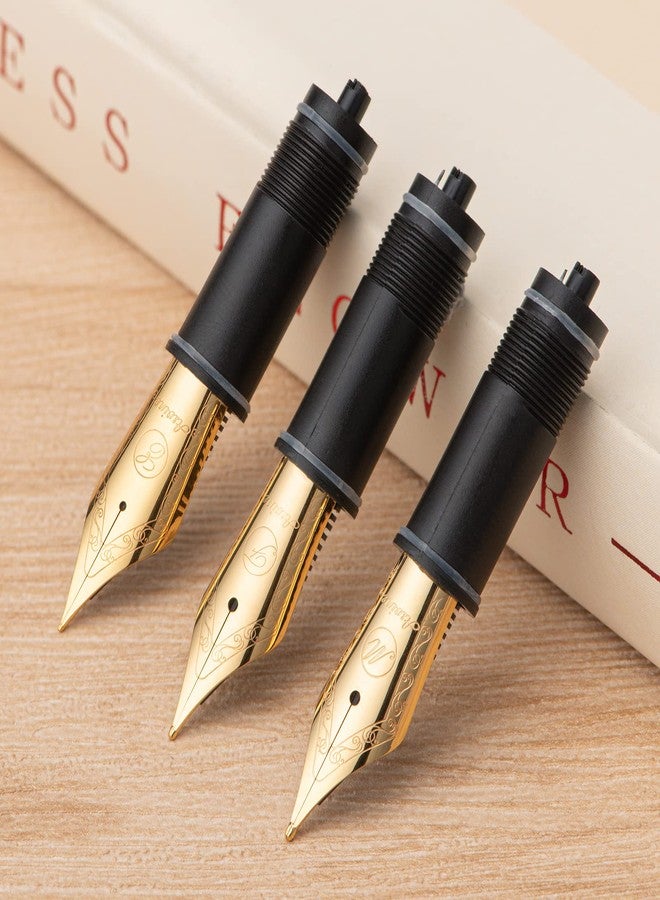 Asvine 3 PCS Fountain Pen Replaced Nibs, 6 Gold Plated EF Nib V169, P20, P30 and V126, NOT Fit P36 - Image 2