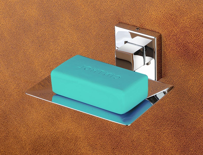 iSTAR Stainless Steel Chrome Finish Square Soap Holder for Bathroom Soap Case/Soap Stand for Kitchen Bathroom Accessories (Pack of 1) - Image 3