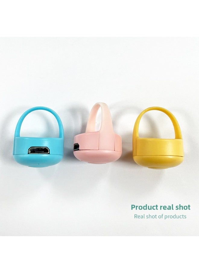 Bluetooth Fingertip Video Controller Kuaishou Short Video Flip Browser Mobile Phone Remote Control Ring Controller-Color:Pink - Image 2