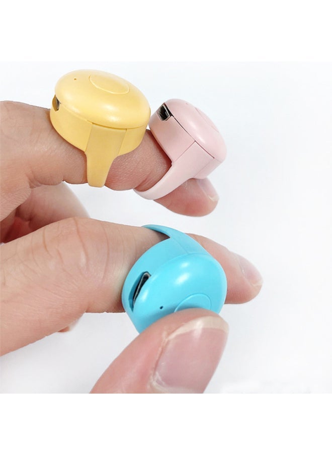 Bluetooth Fingertip Video Controller Kuaishou Short Video Flip Browser Mobile Phone Remote Control Ring Controller-Color:Pink - Image 3