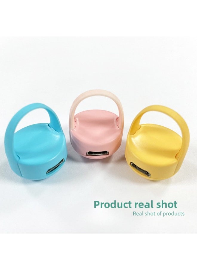 Bluetooth Fingertip Video Controller Kuaishou Short Video Flip Browser Mobile Phone Remote Control Ring Controller-Color:Pink - Image 1