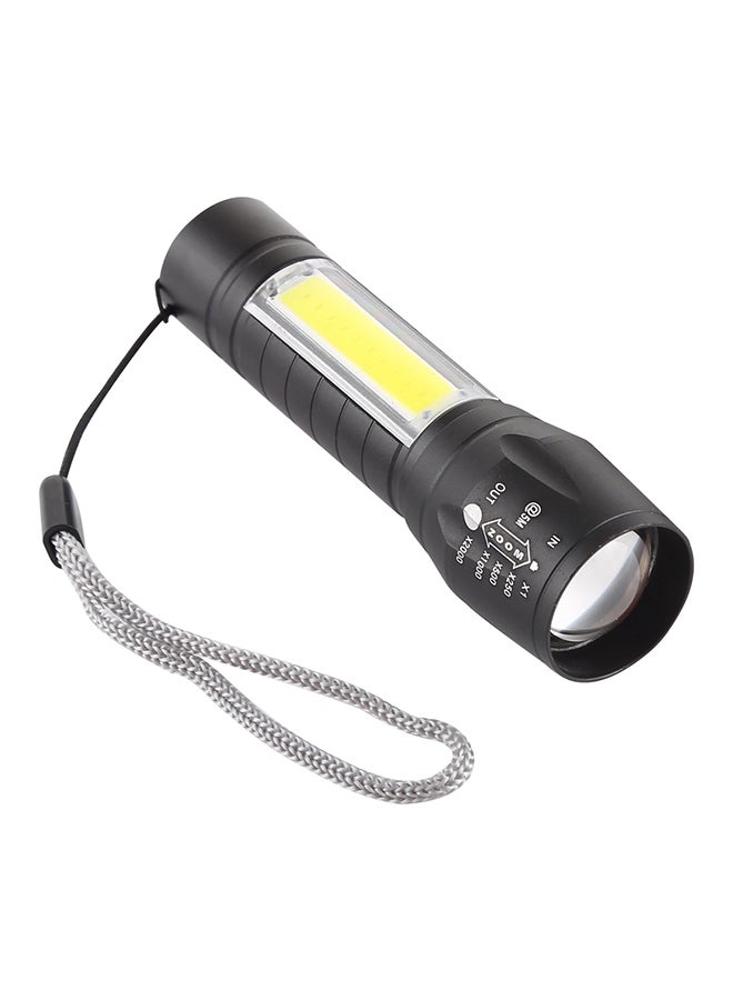USB Charging Waterproof Fixed Focus Flashlight Black/Grey/Yellow