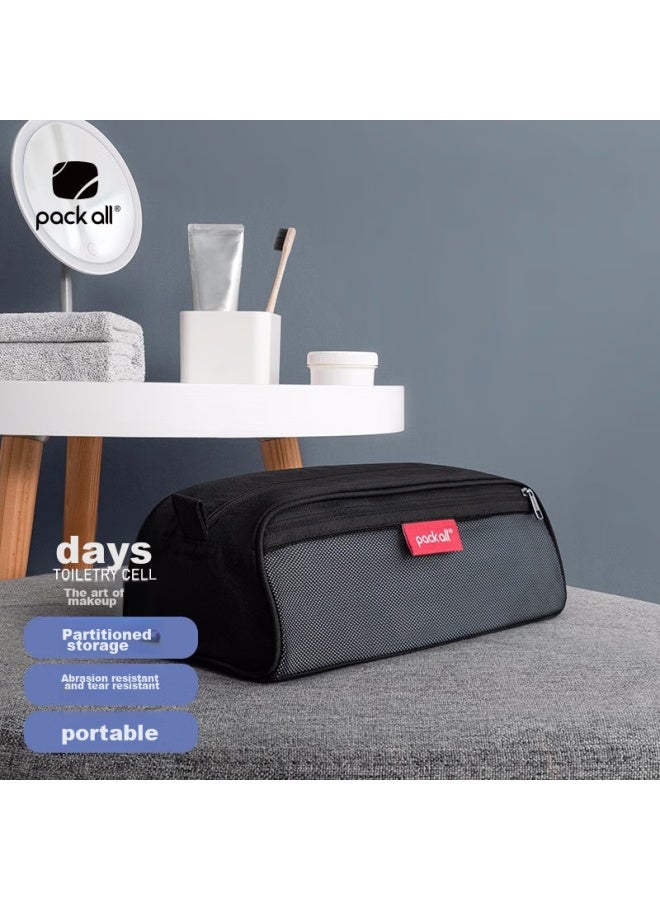 Pack All Toiletry Bag, Business Trip Toiletry Organizer, Large Capacity Portable Travel Storage Bag, Travel Toiletry Bag, Black - Image 1