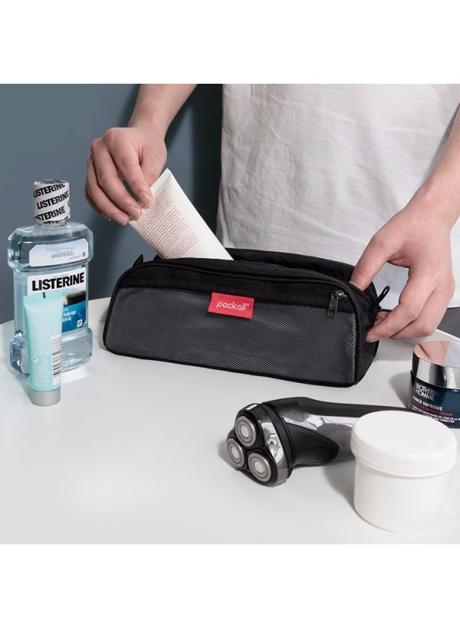 Pack All Toiletry Bag, Business Trip Toiletry Organizer, Large Capacity Portable Travel Storage Bag, Travel Toiletry Bag, Black - Image 2