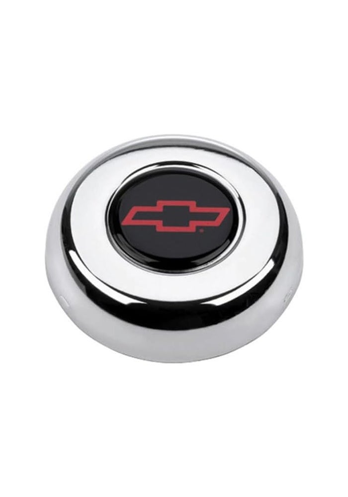 Grant 5640 Chrome Horn Button with Chevy Bow Tie Design