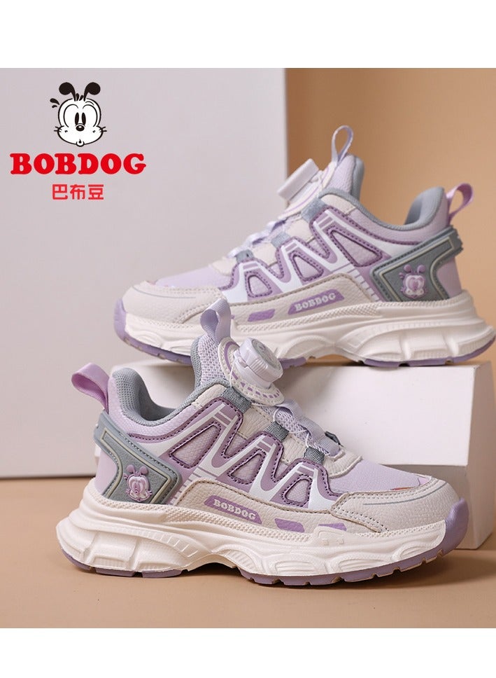 BOBDOG Children's Sports Running Shoes With Buttons And Waterproof Leather Surface - Image 1