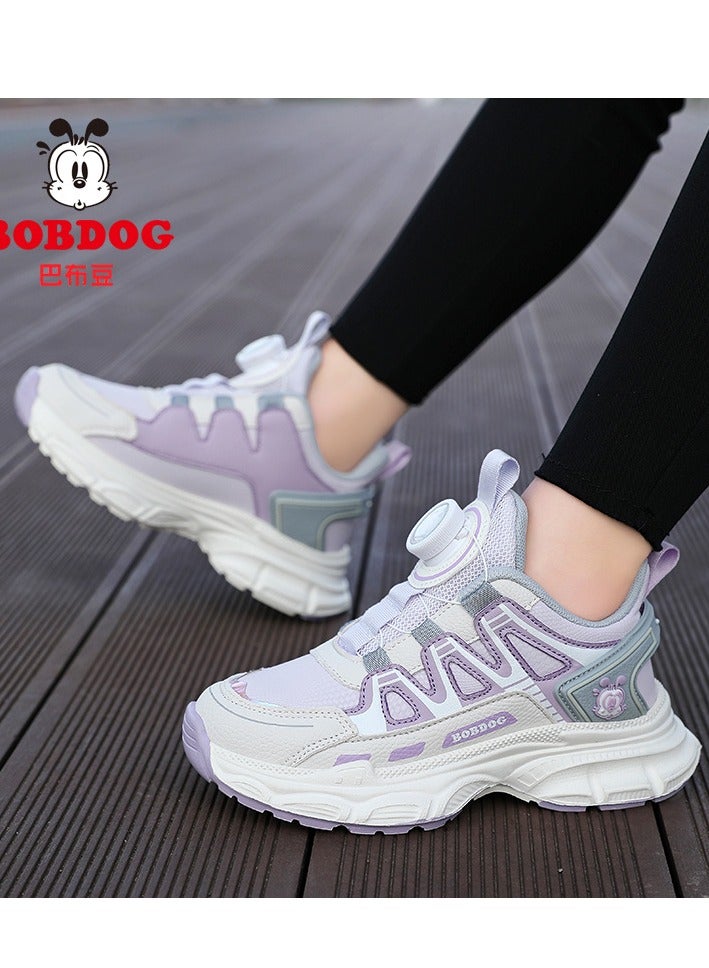 BOBDOG Children's Sports Running Shoes With Buttons And Waterproof Leather Surface - Image 3
