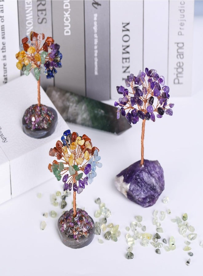 Ytbeoxk Amethyst Crystal Tree of Life,Money Tree Decorations,Crystals and Healing Stones,Reiki Positive Energy Gemstones,Purple Room Office Desk Feng Shui Decor Meditation Gifts for Women - Image 4