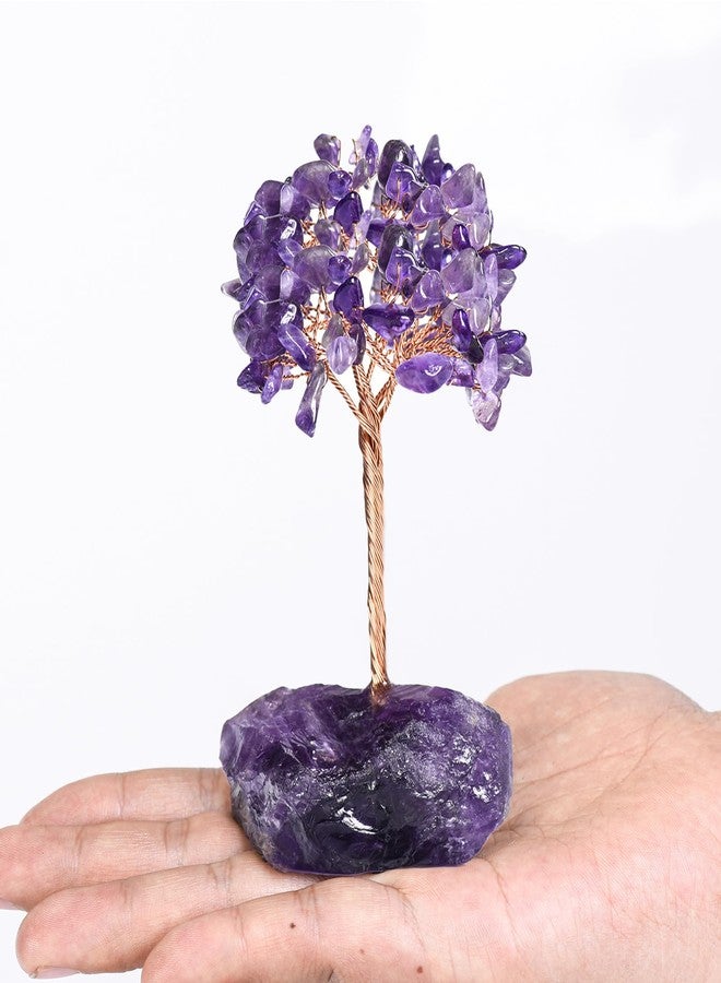 Ytbeoxk Amethyst Crystal Tree of Life,Money Tree Decorations,Crystals and Healing Stones,Reiki Positive Energy Gemstones,Purple Room Office Desk Feng Shui Decor Meditation Gifts for Women - Image 3