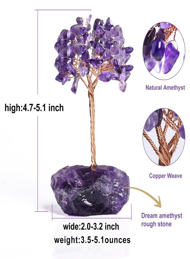 Ytbeoxk Amethyst Crystal Tree of Life,Money Tree Decorations,Crystals and Healing Stones,Reiki Positive Energy Gemstones,Purple Room Office Desk Feng Shui Decor Meditation Gifts for Women - Image 2