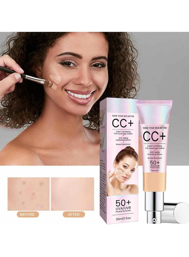 EELHOE Facial Repair CC Cream Natural concealer, waterproof, makeup retaining, moisturizing, repairing and whitening skin - Image 3