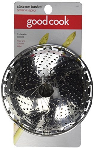 GoodCook Good Cook Stainless Steel Omega Post & Legs Steamer Basket - Image 1