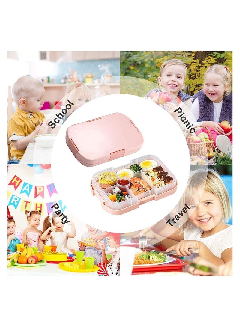 طفل بارد صندوق غداء صندوق بينتو صندوق للأطفال مع 6 حجرات مناسبة للميكروويف وغسالة الأطباق وعاء غداء 920 مل للأطفال - Image 4