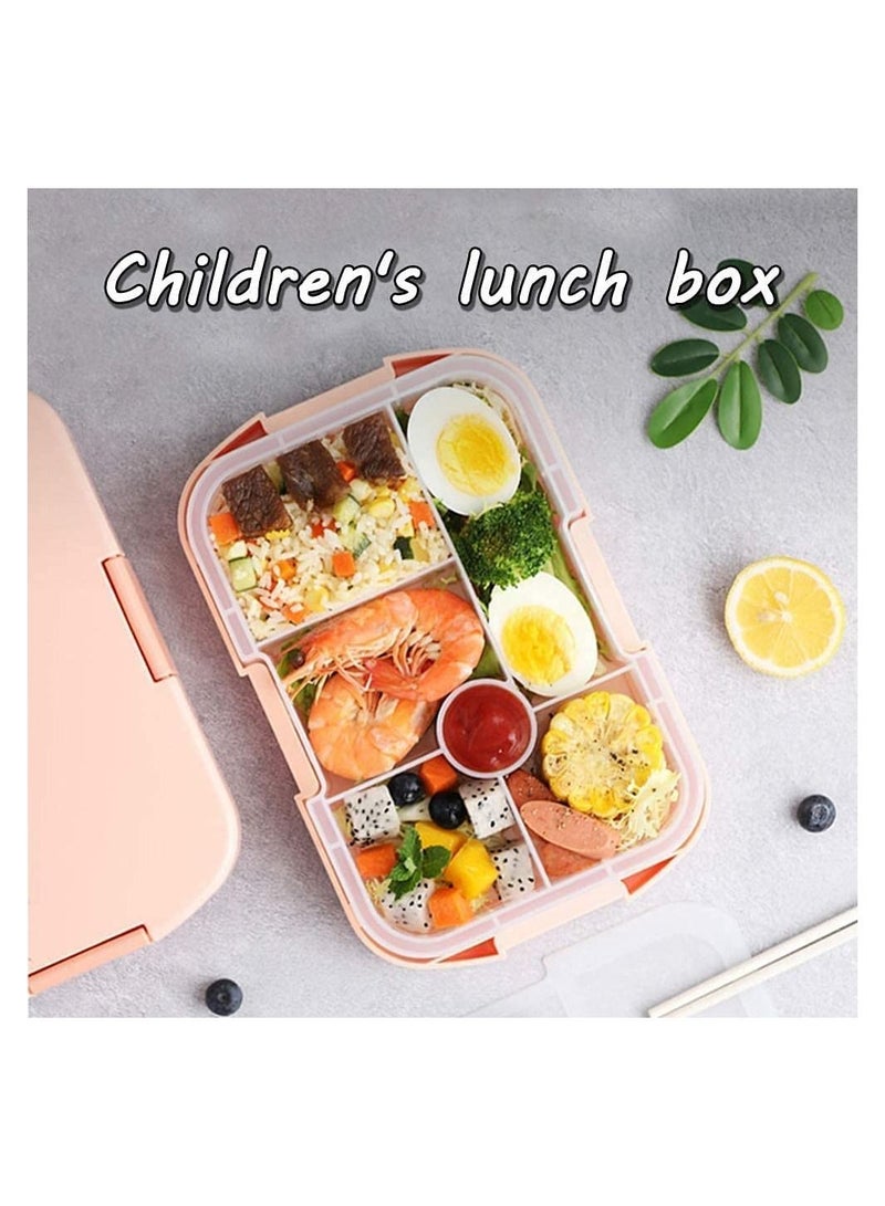 طفل بارد صندوق غداء صندوق بينتو صندوق للأطفال مع 6 حجرات مناسبة للميكروويف وغسالة الأطباق وعاء غداء 920 مل للأطفال - Image 2