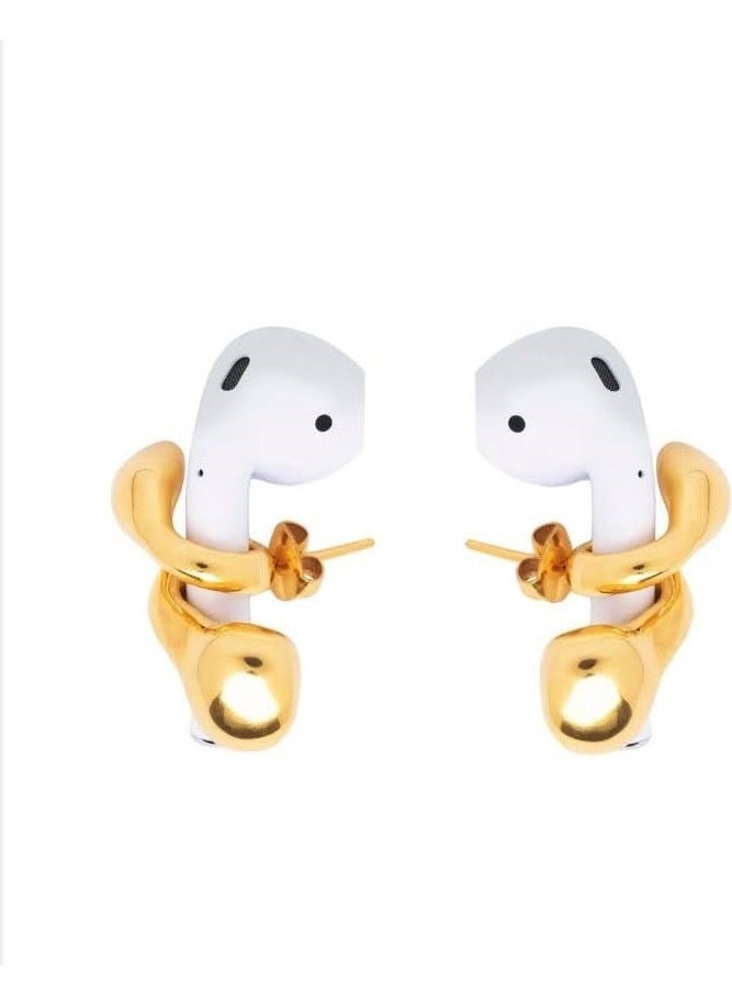 Ema Airpods Headphone Holder Earring, 24 Carat Gold Plated Souvenir  - Image 3