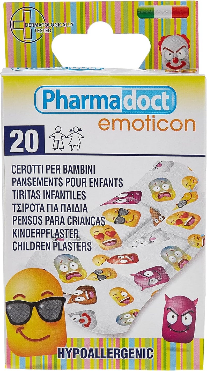 Pharmadoct Emoticon Kids Plasters - 20 Pack - Image 1