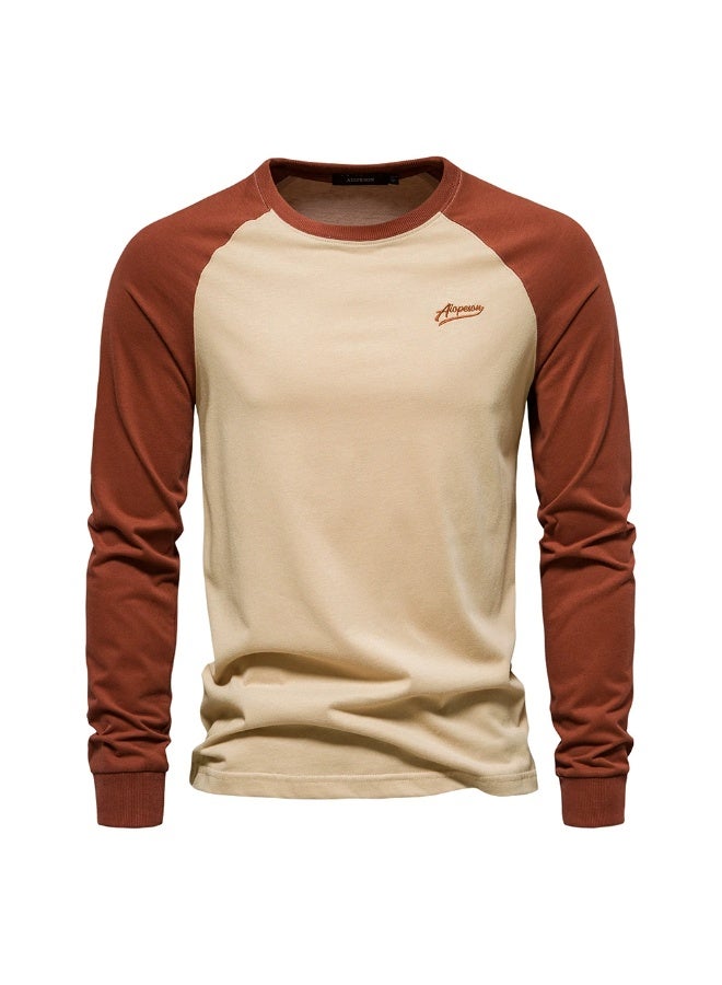 general Alloaone Men's Cotton Long Sleeve O-Neck Casual T-Shirt - Image 1