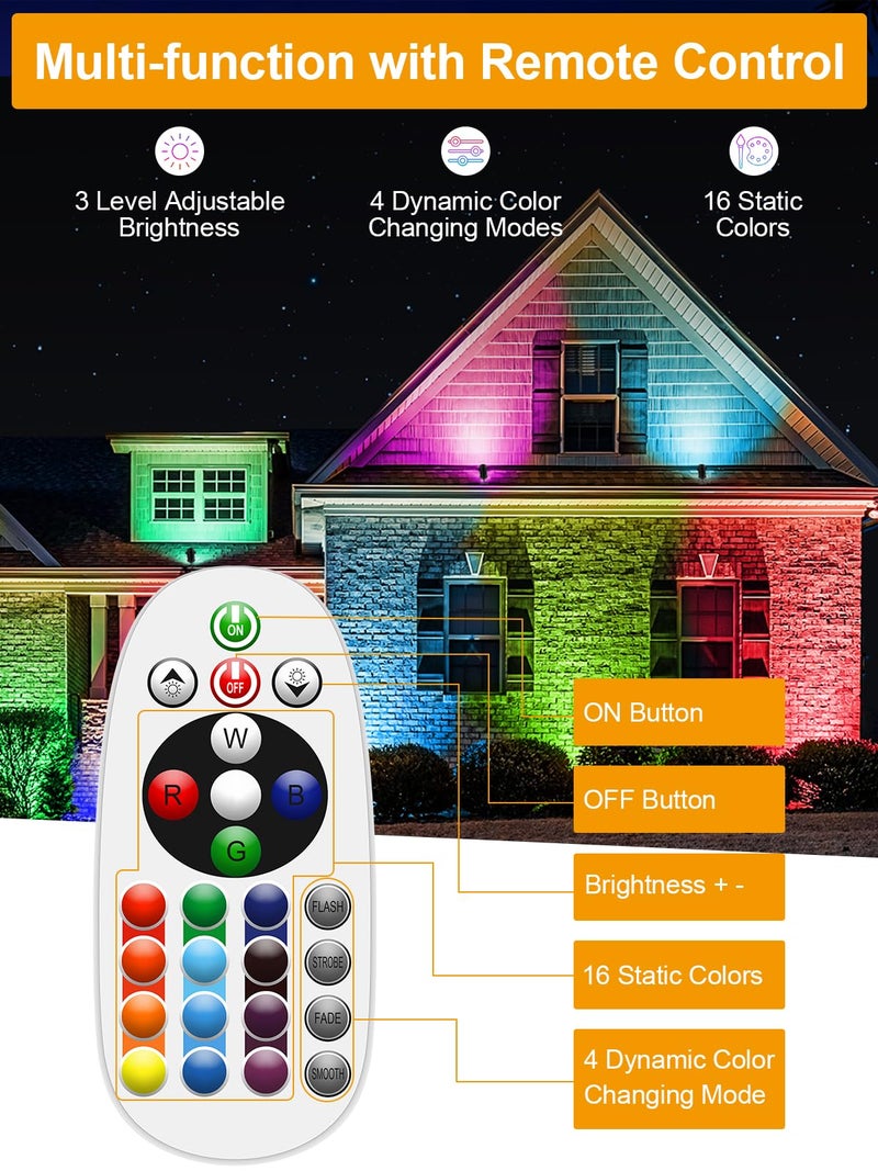 ZUCKEO 10W Low Voltage Landscape Lights LED Landscape Lighting with Connectors 12V Waterproof Outdoor Landscape Spotlights Floor Yard Lawn Best Garden Lights 1000LM Warm White (10Pack with Connector) - Image 3